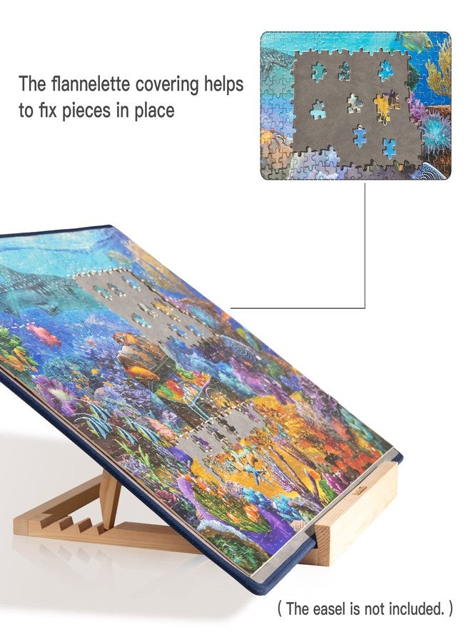 Becko US Jigsaw Puzzle Board Portable Puzzle Mat for Puzzles Storage Saver, Non-Slip Surface, Up to 1000 Pieces (Gray) - Image 4
